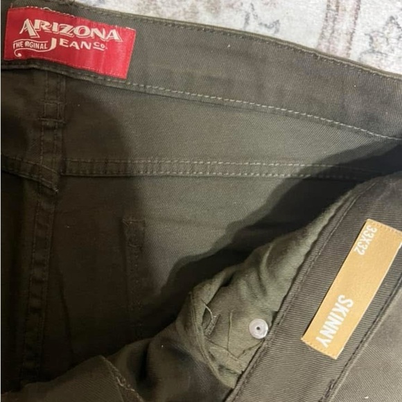 Dark Green Skinny Jeans - Picture 2 of 3